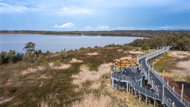 FAST boardwalk and Belmont Lagoon