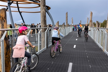 Cyclists enjoying the new FAST northern section