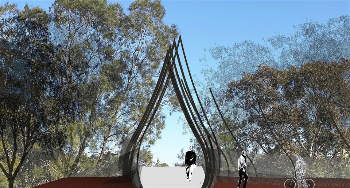Artist's impression of the new bridge to be built over Cold Tea Creek.jpg