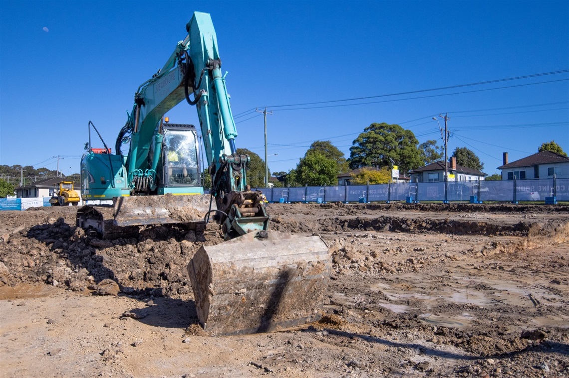 Construction well underway to built the Windale hub.jpg