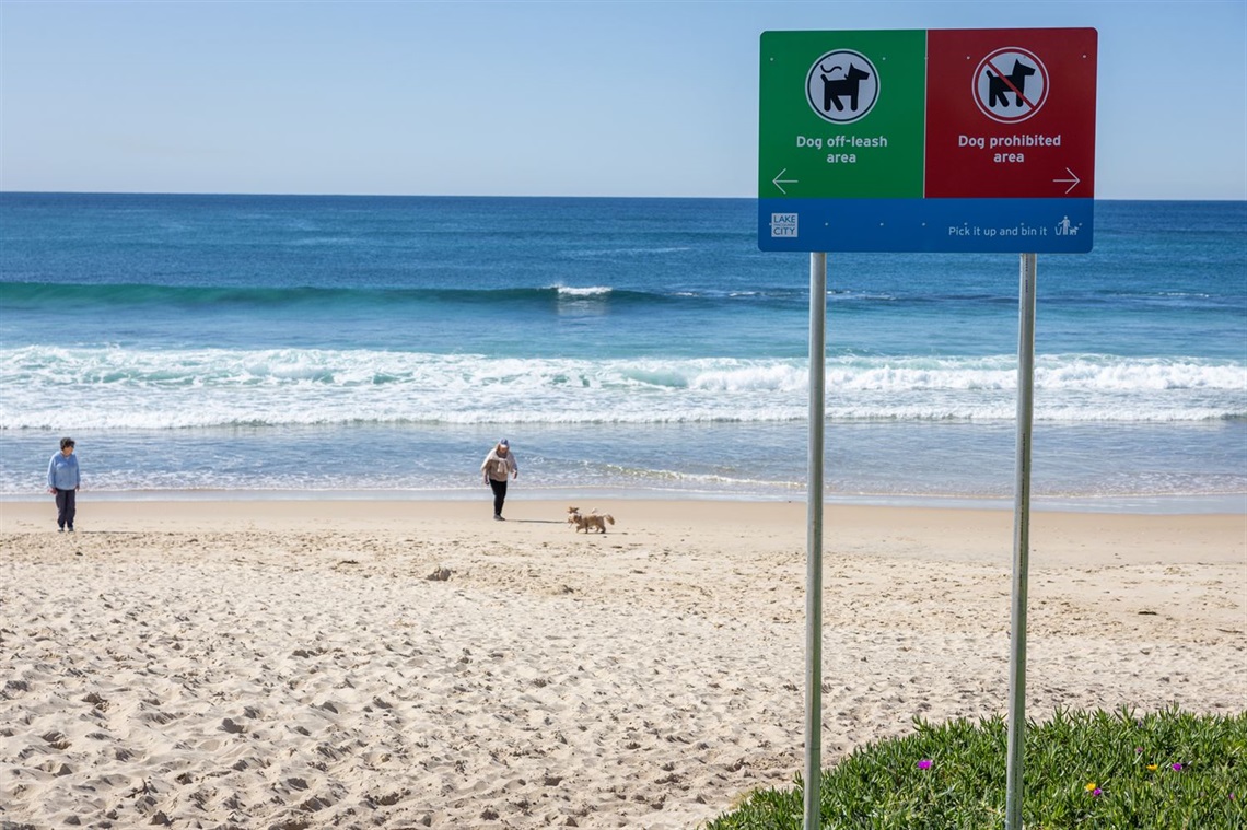 New signage showing the different zones at Hams Beach.jpg