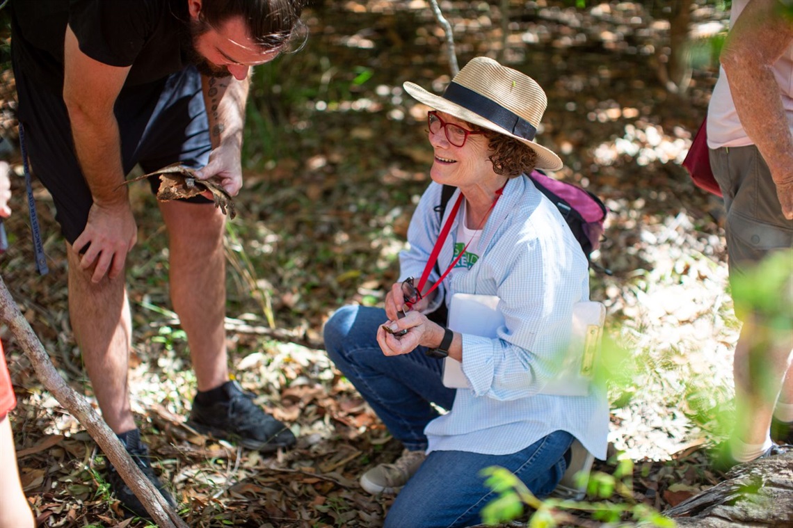 Pam O'Sullivan teaching participants about various fungus species at Sunshine.jpg