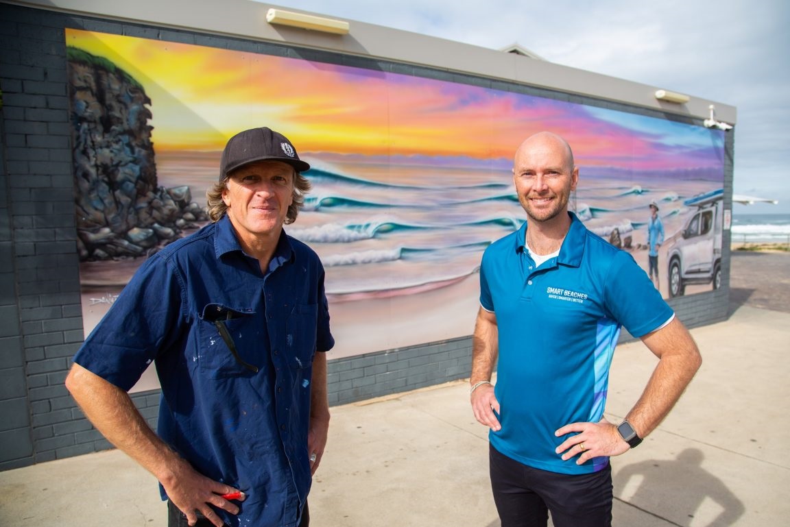 Artist Daniel Joyce and Smart Beaches project manager Tony Blunden, .jpg